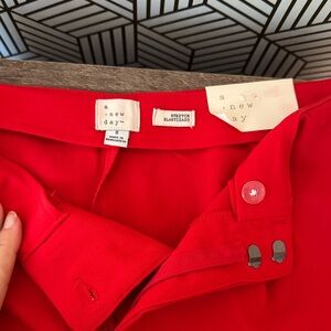 A New Day Vibrant Red Trousers